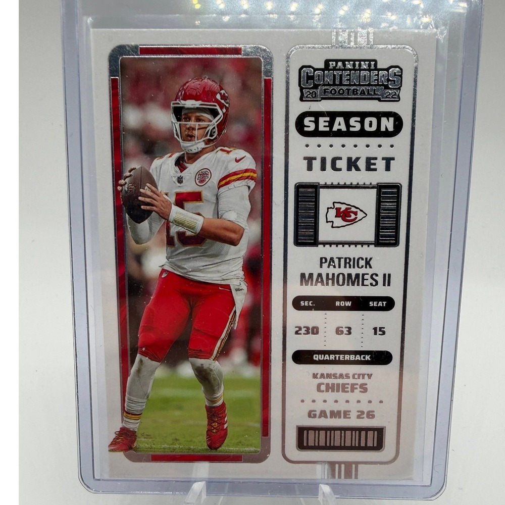 2022 Panini Contenders Football Patrick Mahomes II Kansas City Chiefs Card No 58